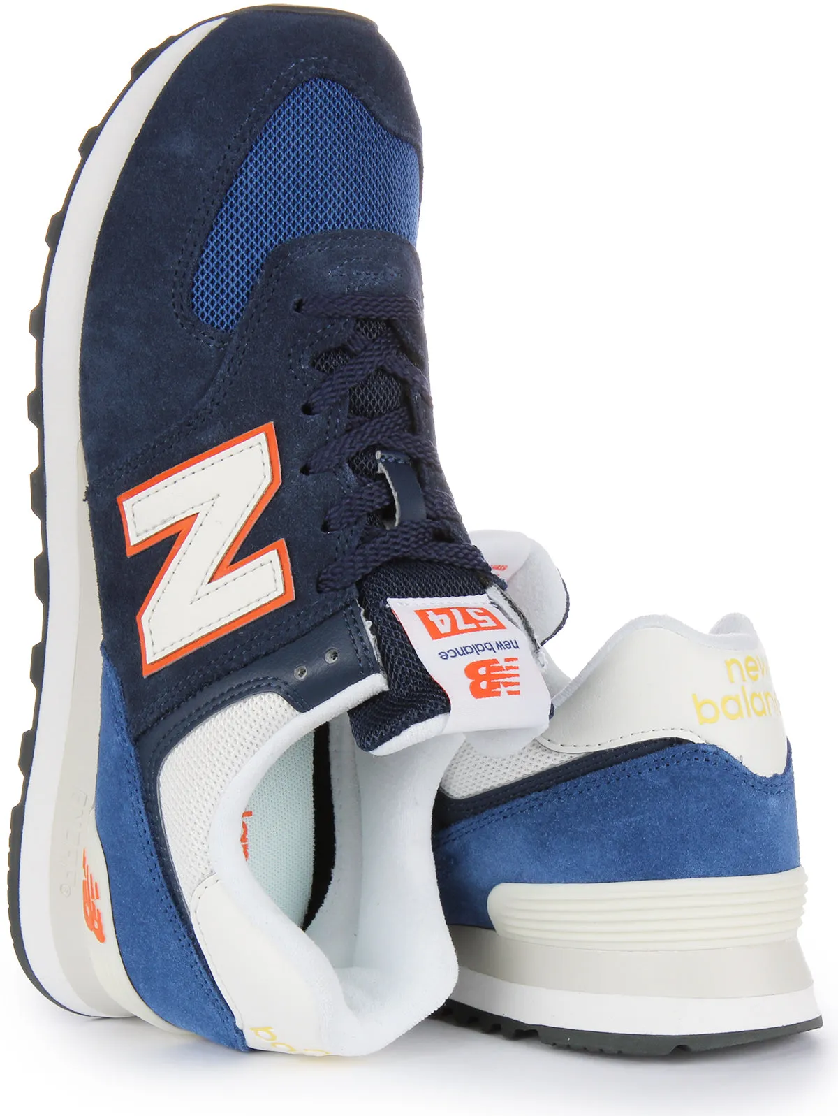 New Balance U574 XR2 In Navy Orange Shoes New Balance