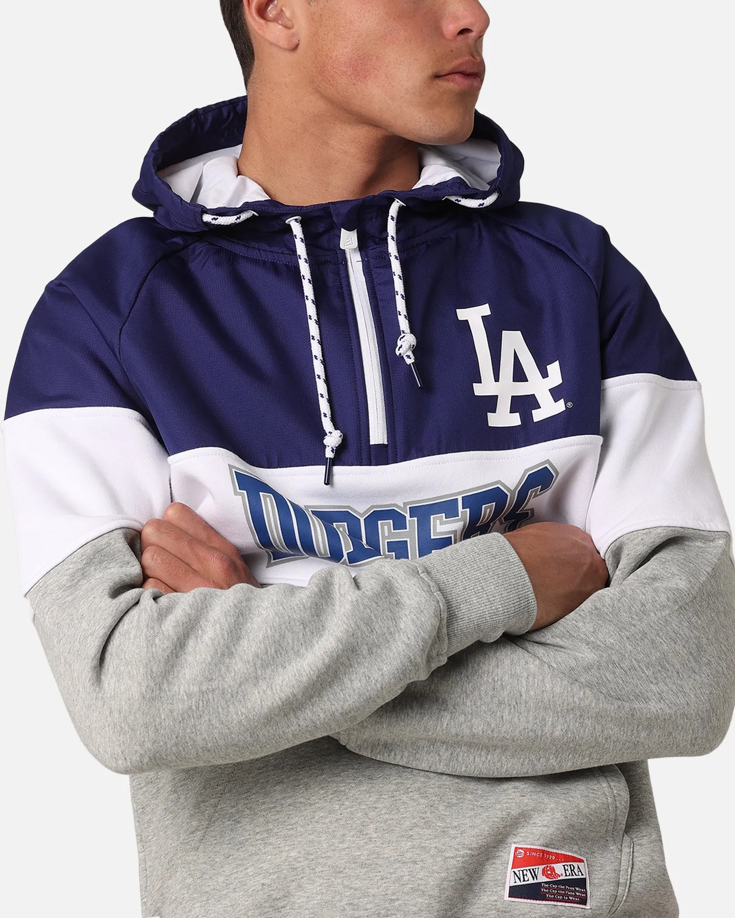 New Era Los Angeles Dodgers Quarter Zip Hoodie Dark Blue