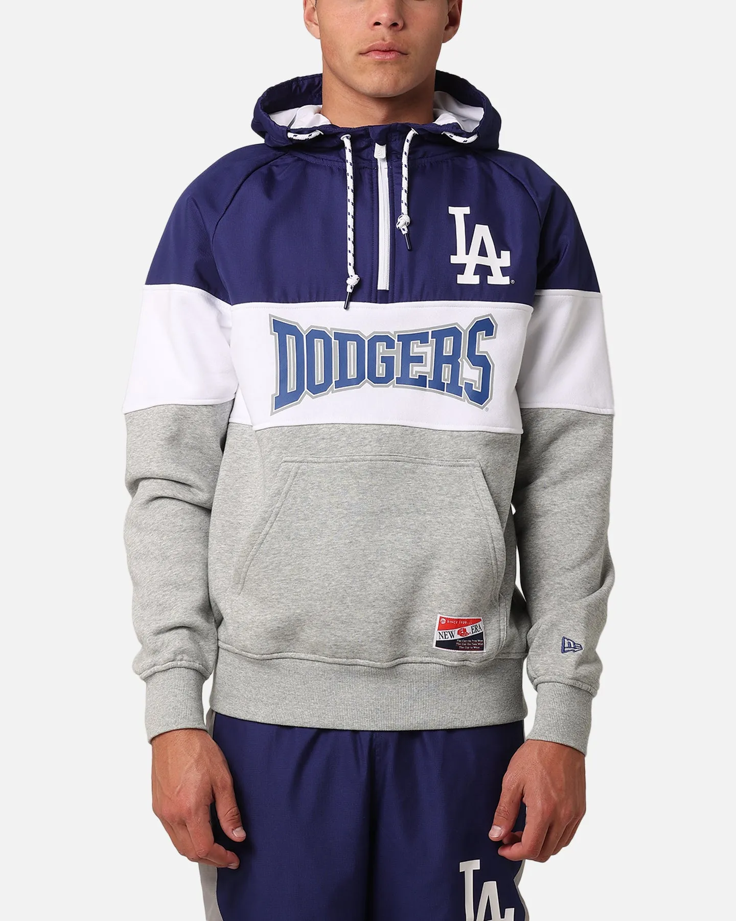 New Era Los Angeles Dodgers Quarter Zip Hoodie Dark Blue