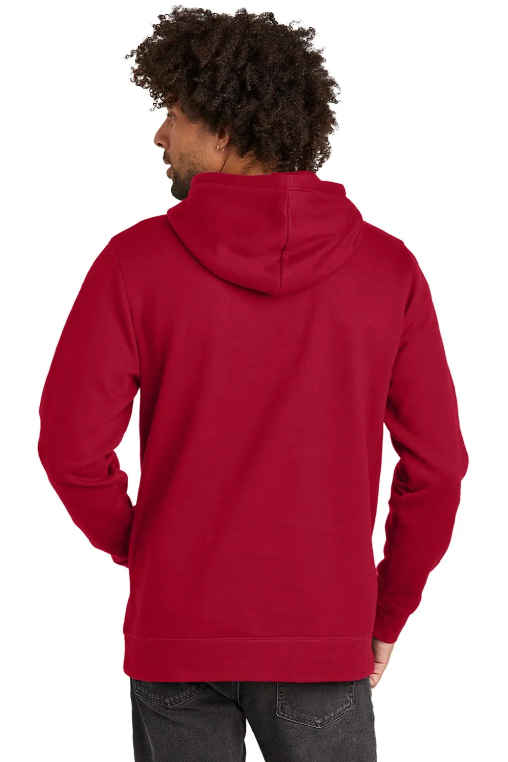 New Era Mens Comeback Fleece Hooded Sweatshirt Hoodie w/ Pouch Pocket - Crimson Red
