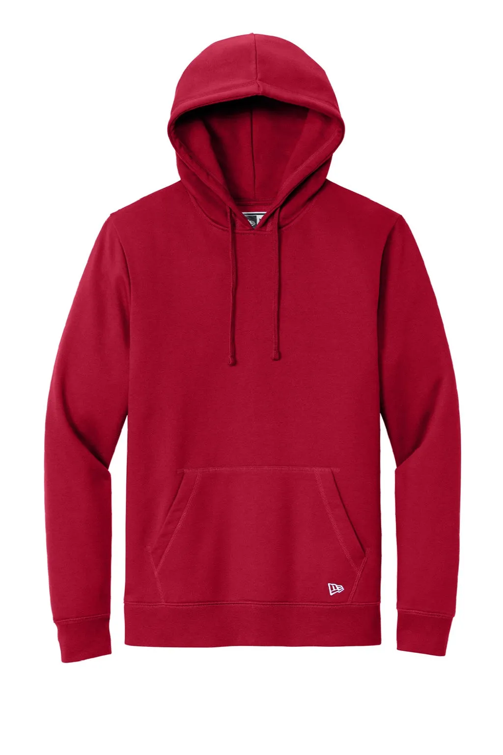 New Era Mens Comeback Fleece Hooded Sweatshirt Hoodie w/ Pouch Pocket - Crimson Red