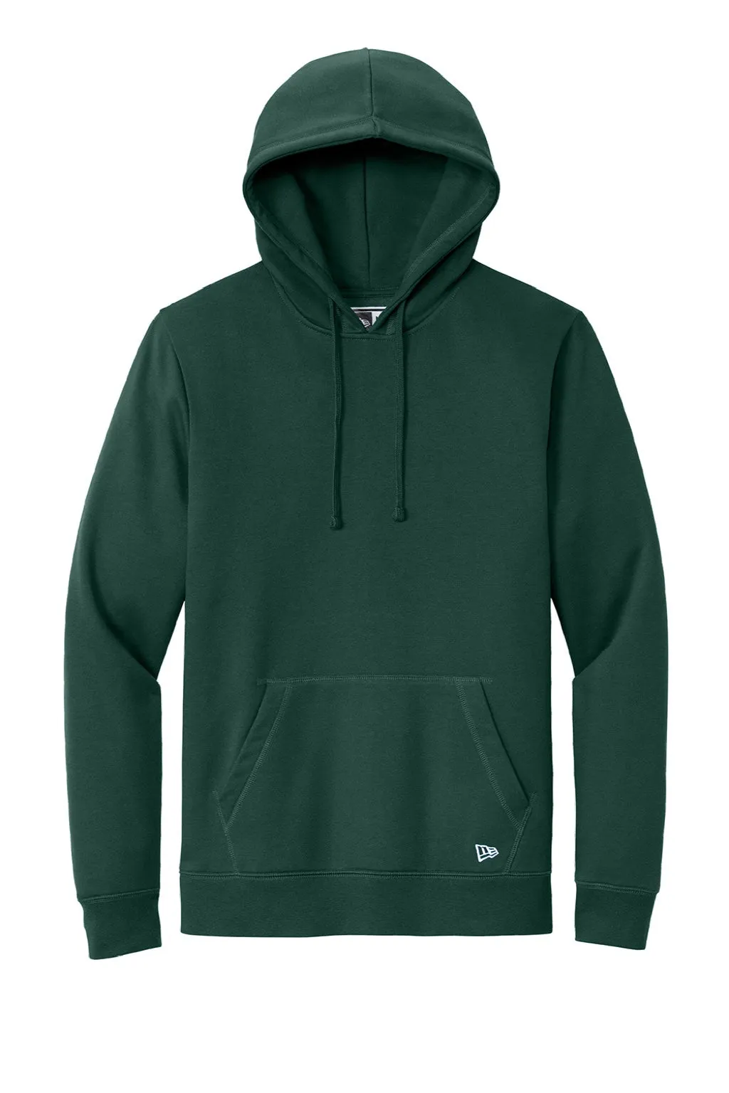 New Era Mens Comeback Fleece Hooded Sweatshirt Hoodie w/ Pouch Pocket - Dark Green