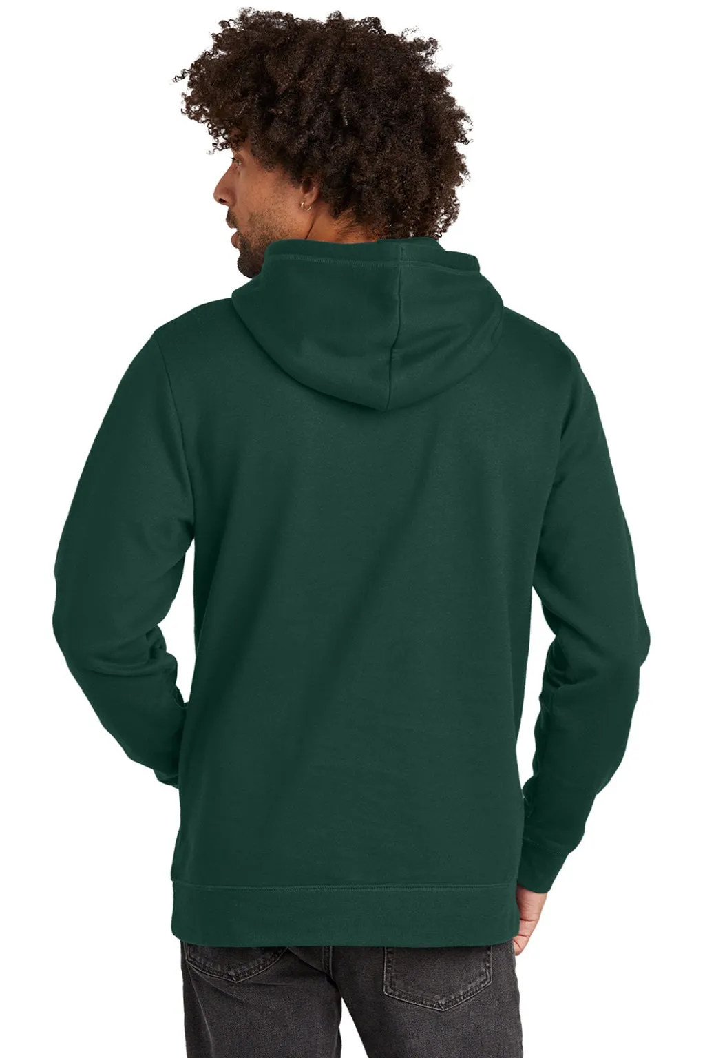 New Era Mens Comeback Fleece Hooded Sweatshirt Hoodie w/ Pouch Pocket - Dark Green