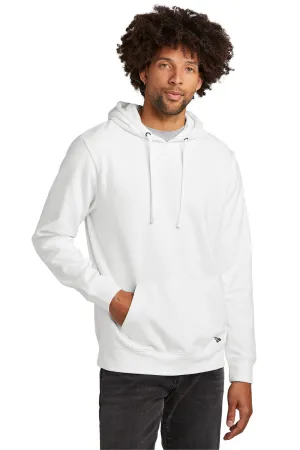 New Era Mens Comeback Fleece Hooded Sweatshirt Hoodie w/ Pouch Pocket - White