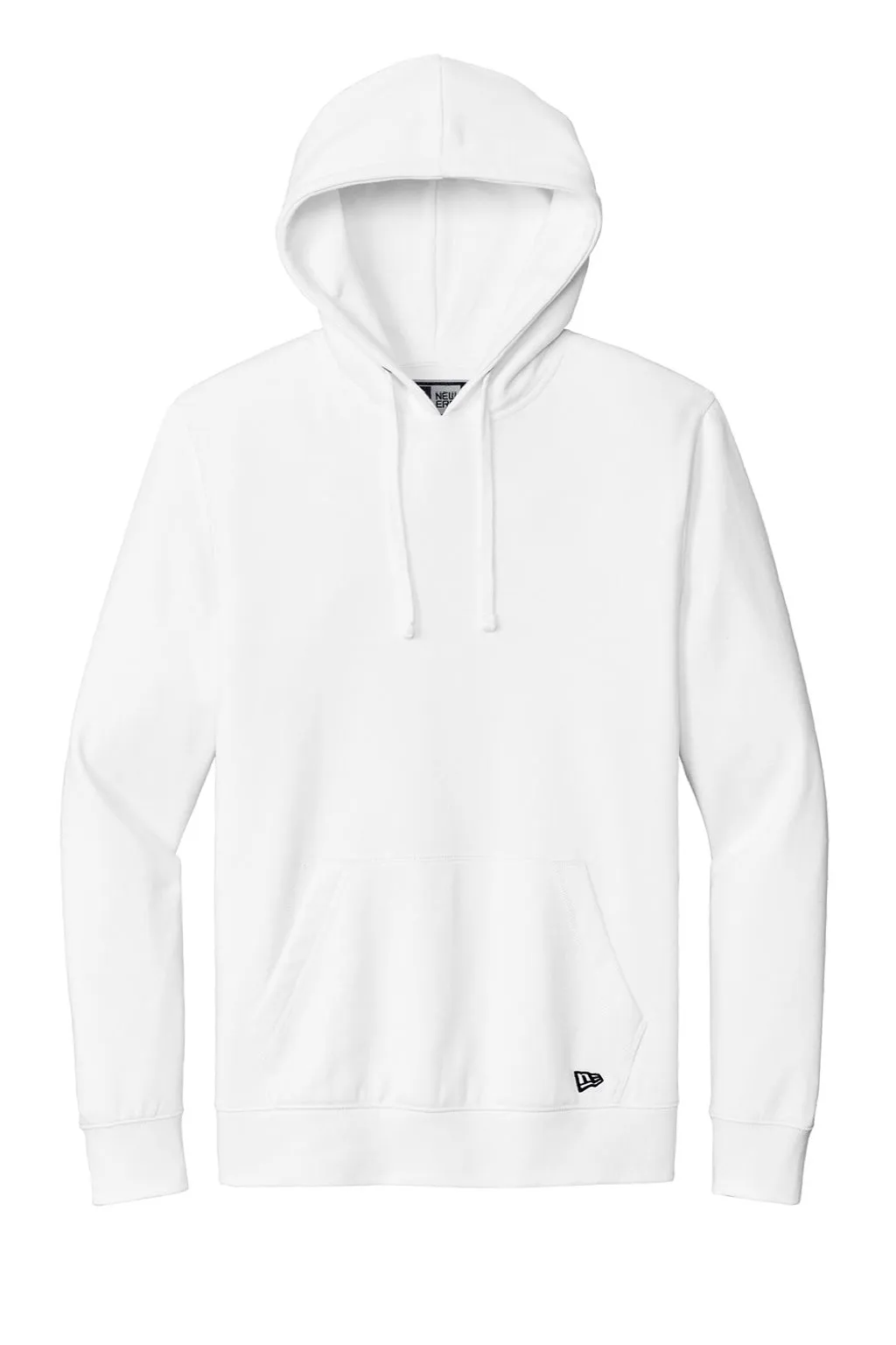 New Era Mens Comeback Fleece Hooded Sweatshirt Hoodie w/ Pouch Pocket - White