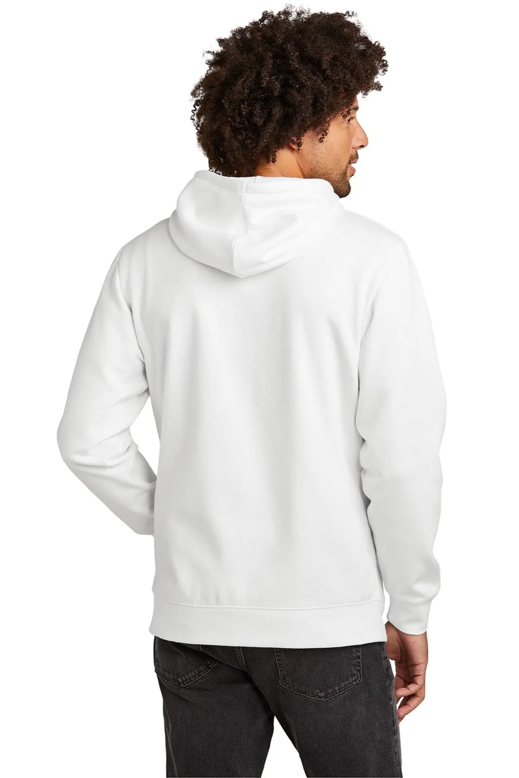 New Era Mens Comeback Fleece Hooded Sweatshirt Hoodie w/ Pouch Pocket - White