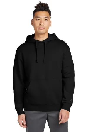 New Era Mens Heritage Fleece Hooded Sweatshirt Hoodie w/ Pouch Pocket - Black