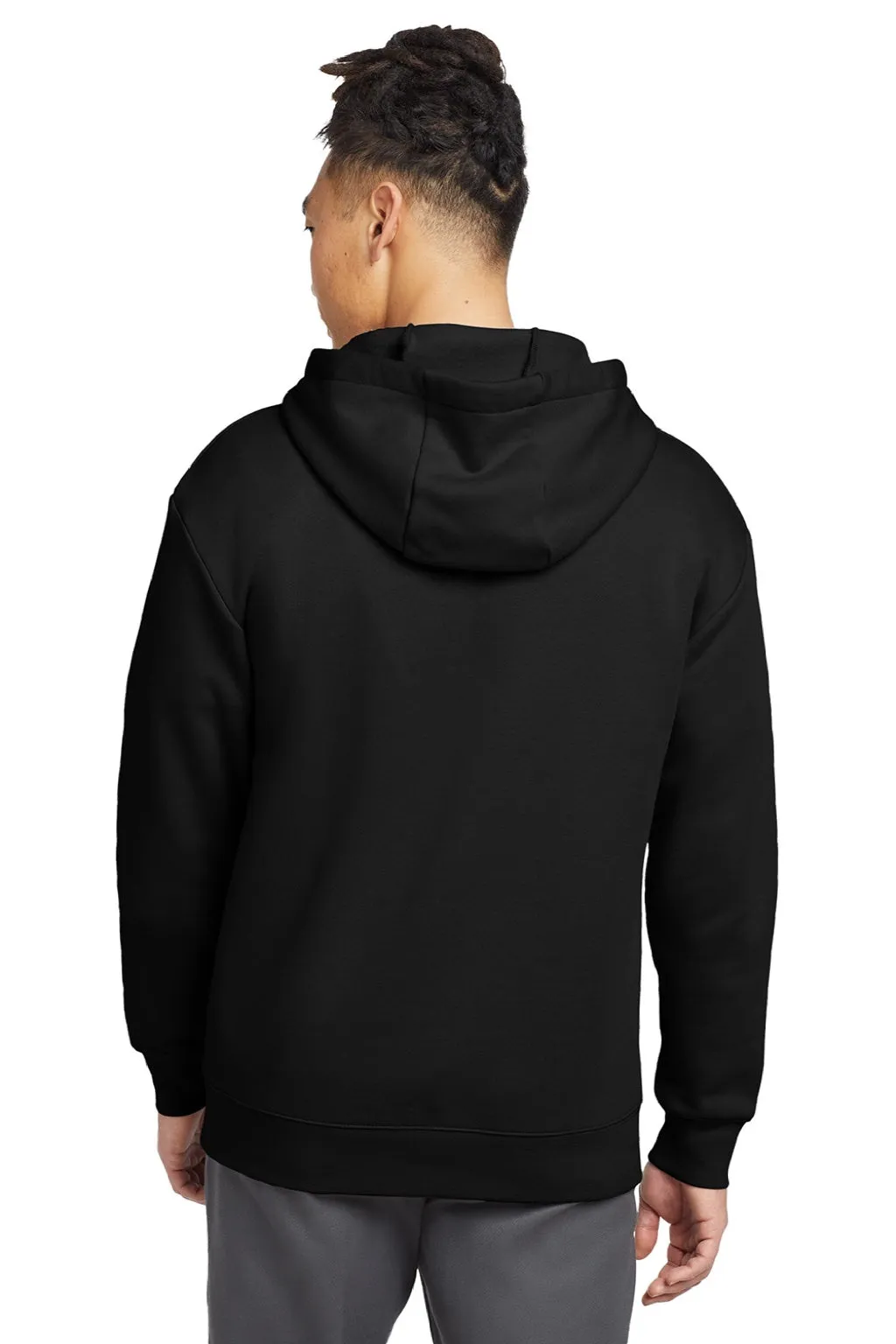 New Era Mens Heritage Fleece Hooded Sweatshirt Hoodie w/ Pouch Pocket - Black