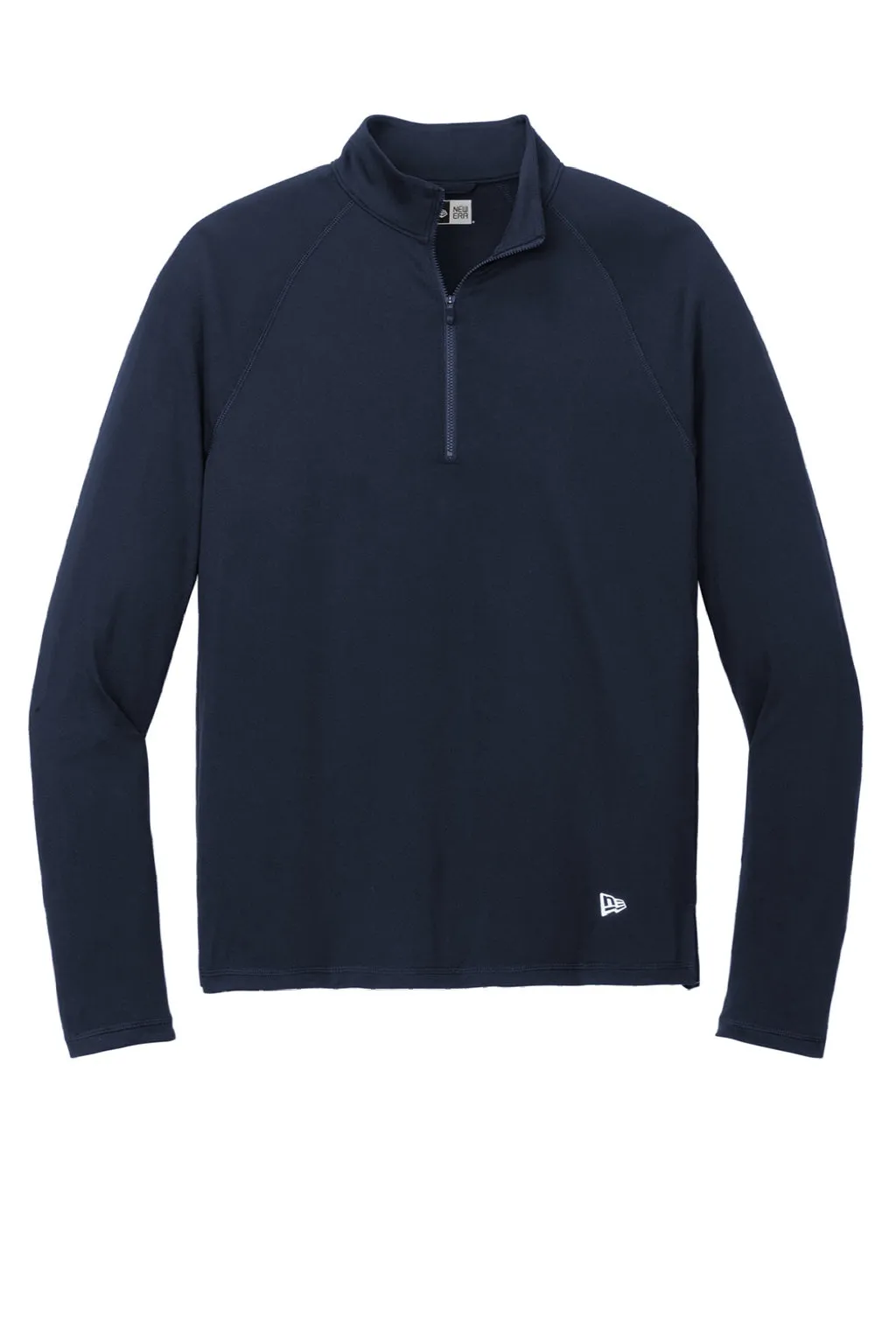 New Era Mens Power Moisture Wicking 1/4 Zip Sweatshirt - True Navy Blue