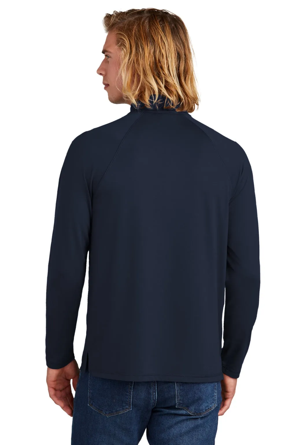 New Era Mens Power Moisture Wicking 1/4 Zip Sweatshirt - True Navy Blue