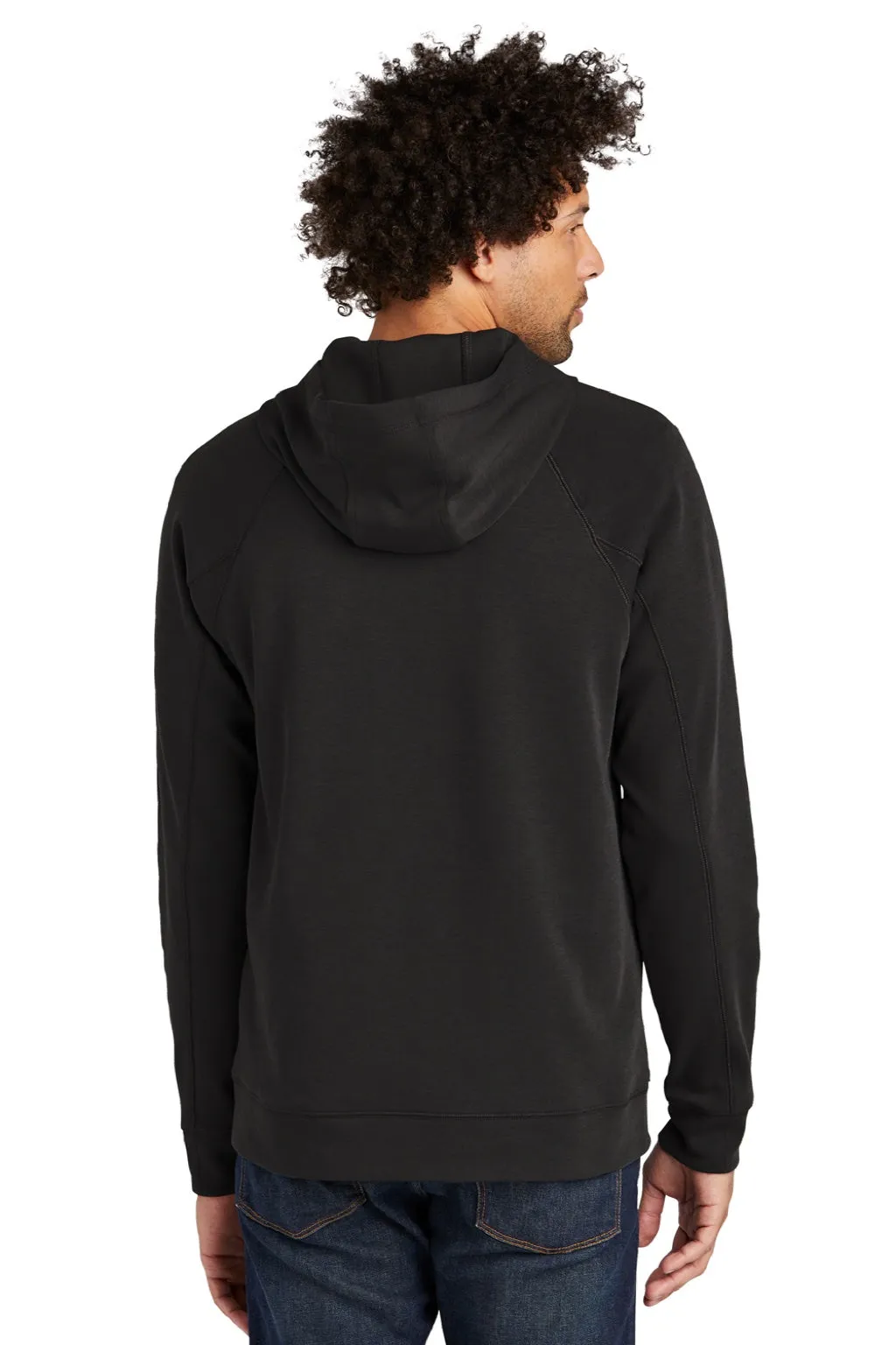 New Era Mens STS 1/4 Zip Hooded Sweatshirt Hoodie w/ Pouch Pocket - Black