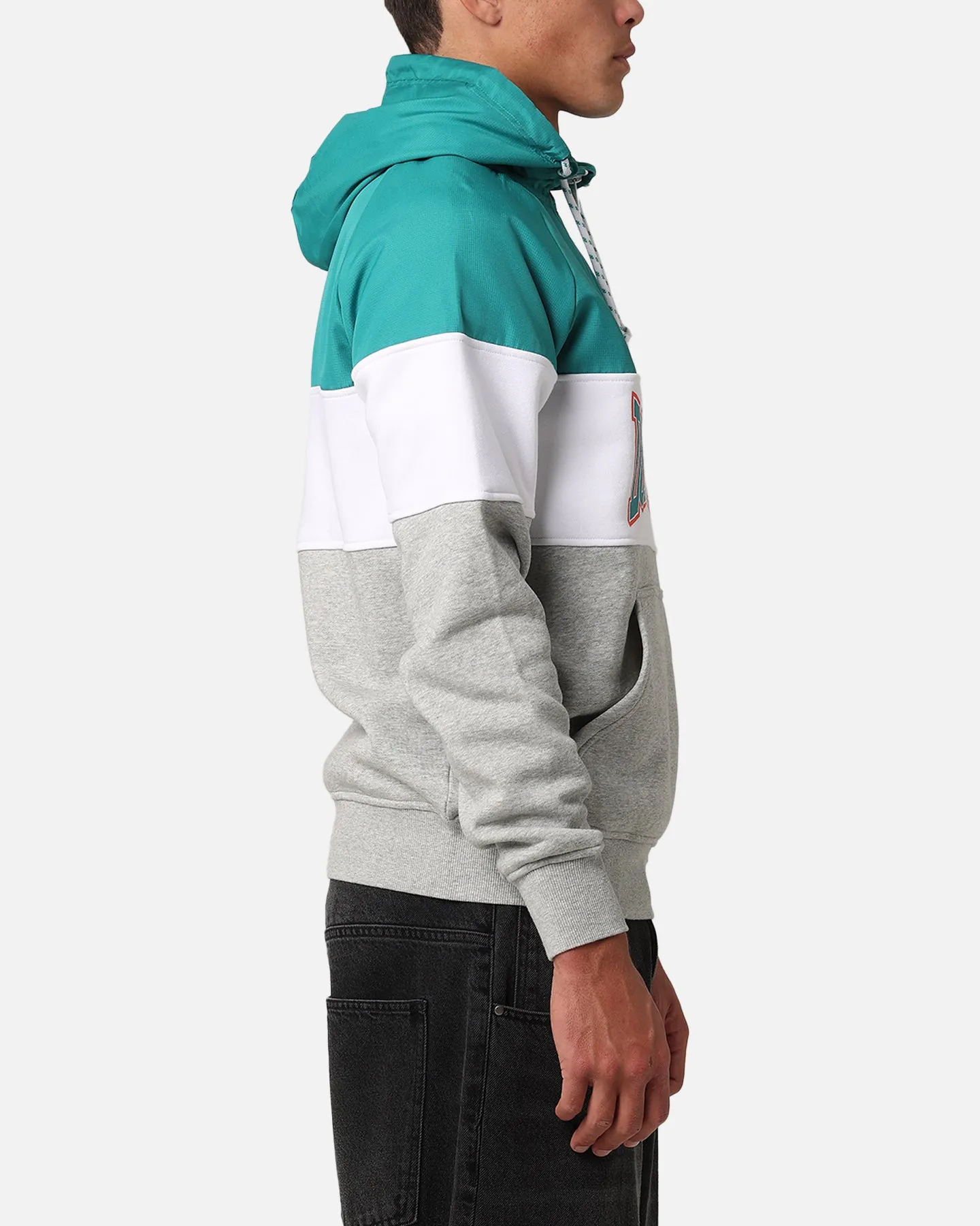 New Era Miami Dolphins Quarter Zip Hoodie Turquoise