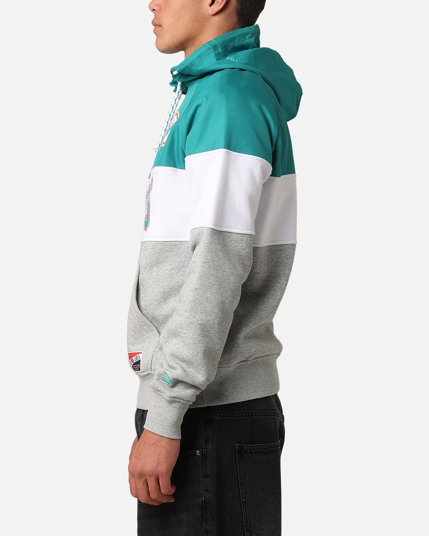New Era Miami Dolphins Quarter Zip Hoodie Turquoise
