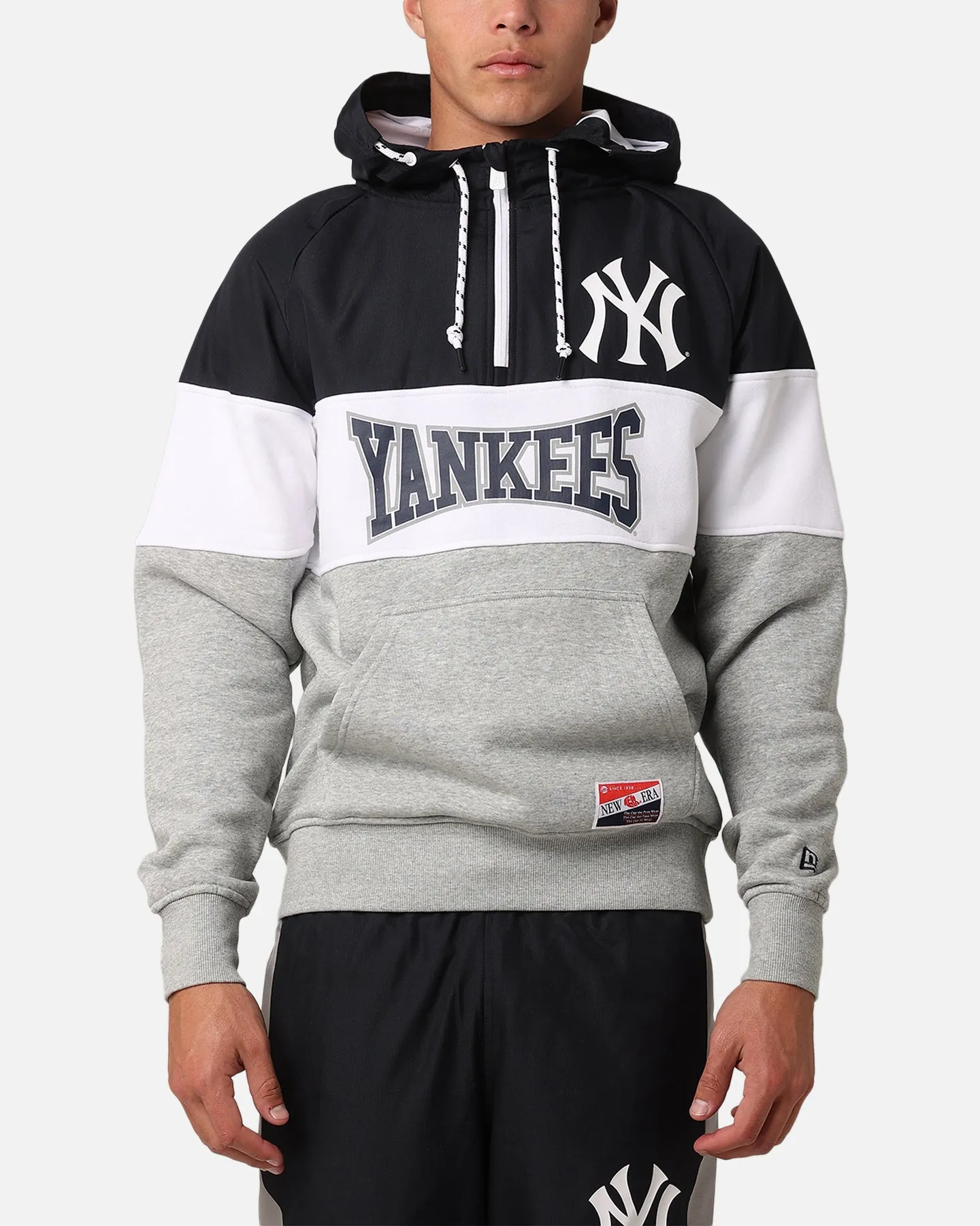 New Era New York Yankees Quarter Zip Hoodie Navy