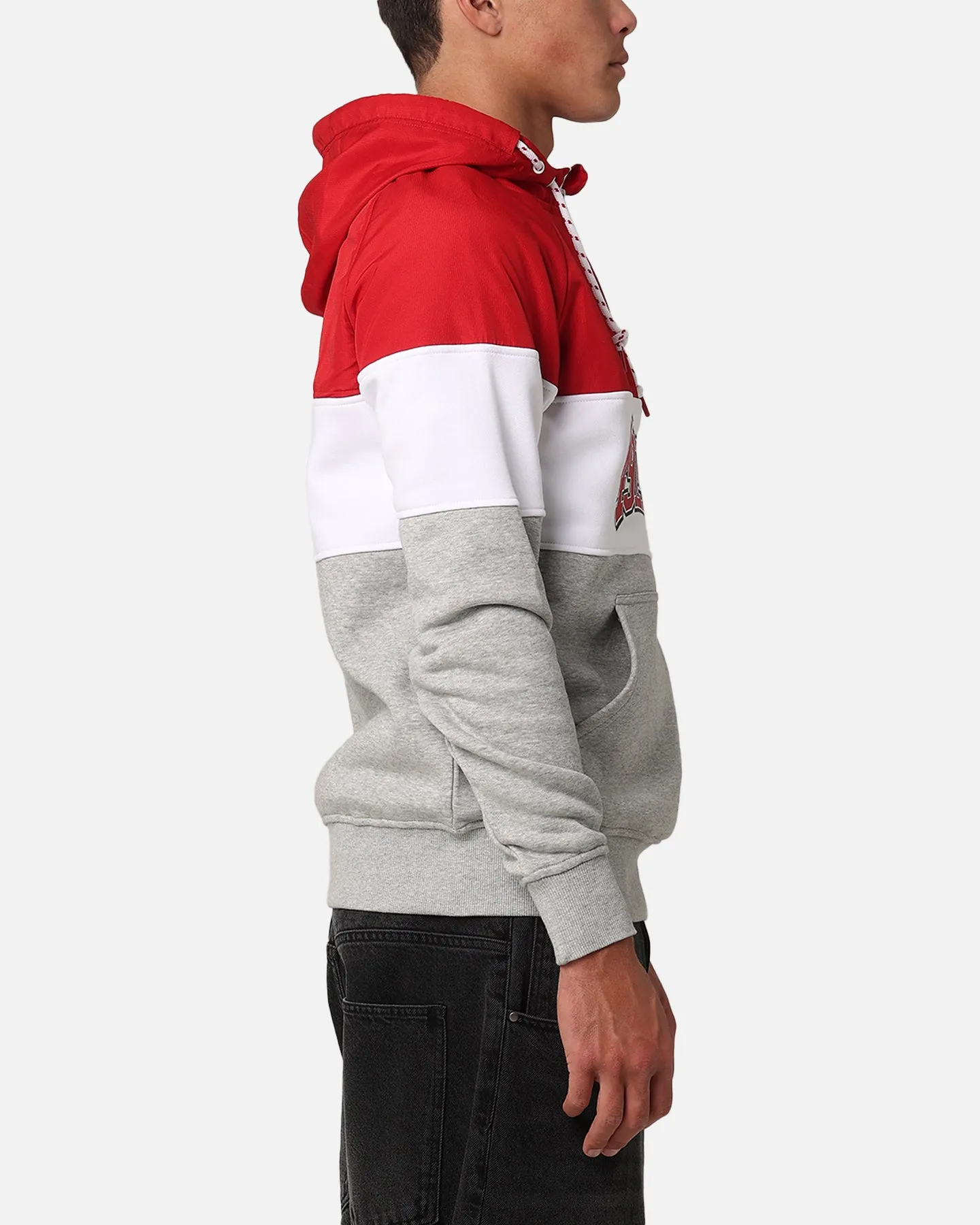 New Era San Francisco 49ers Quarter Zip Hoodie Red