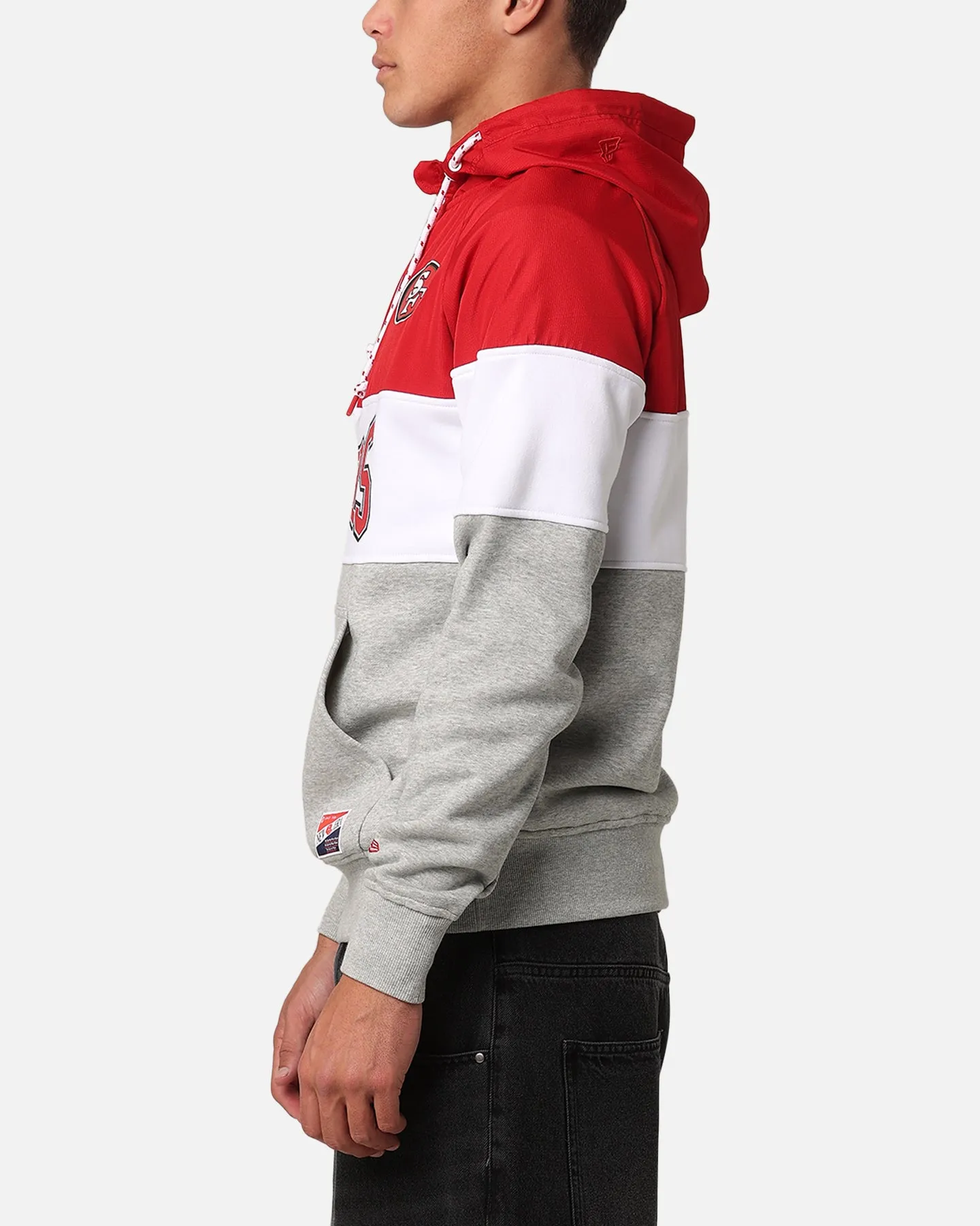 New Era San Francisco 49ers Quarter Zip Hoodie Red