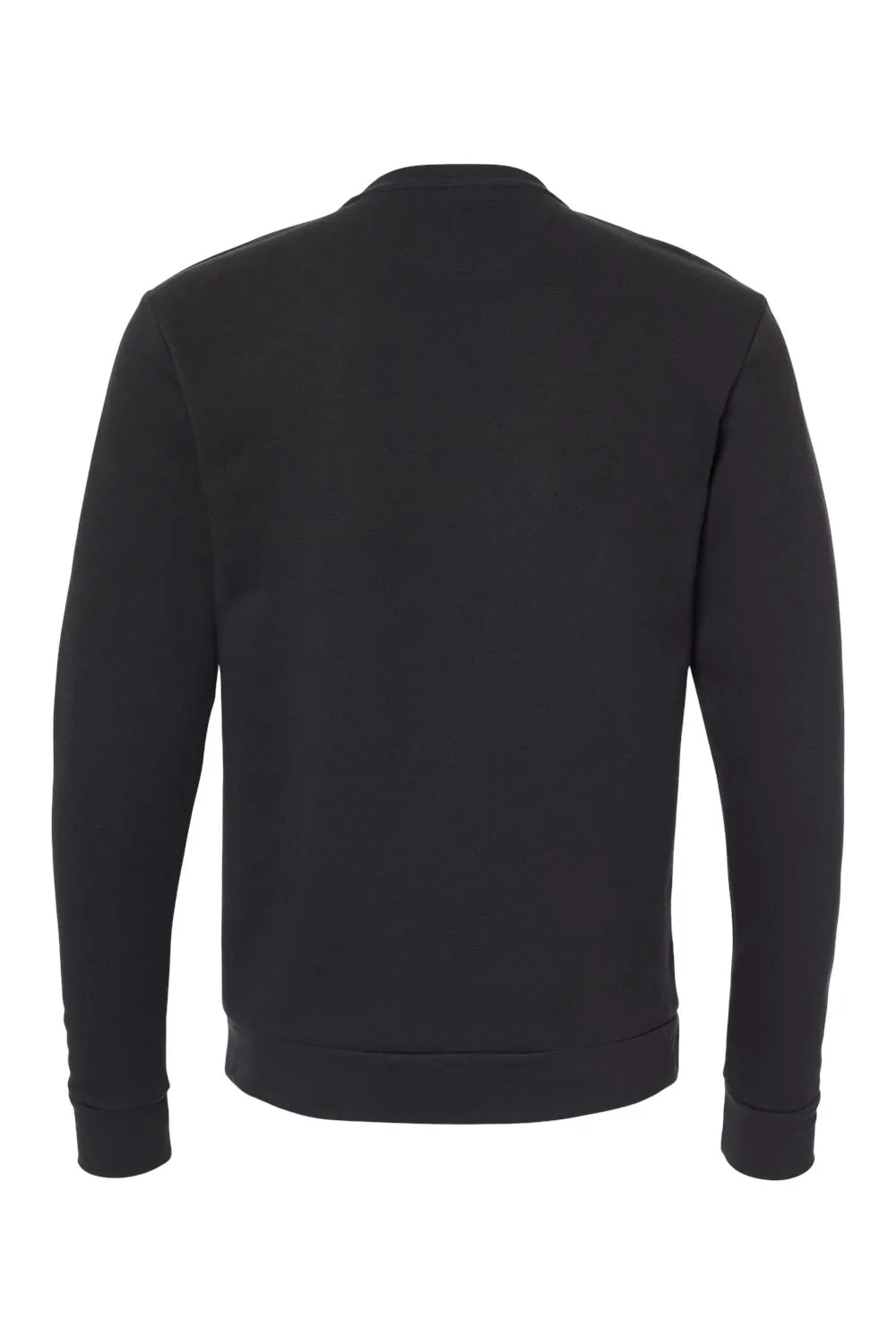 Next Level Mens Fleece Crewneck Sweatshirt w/ Pouch Pocket - Black