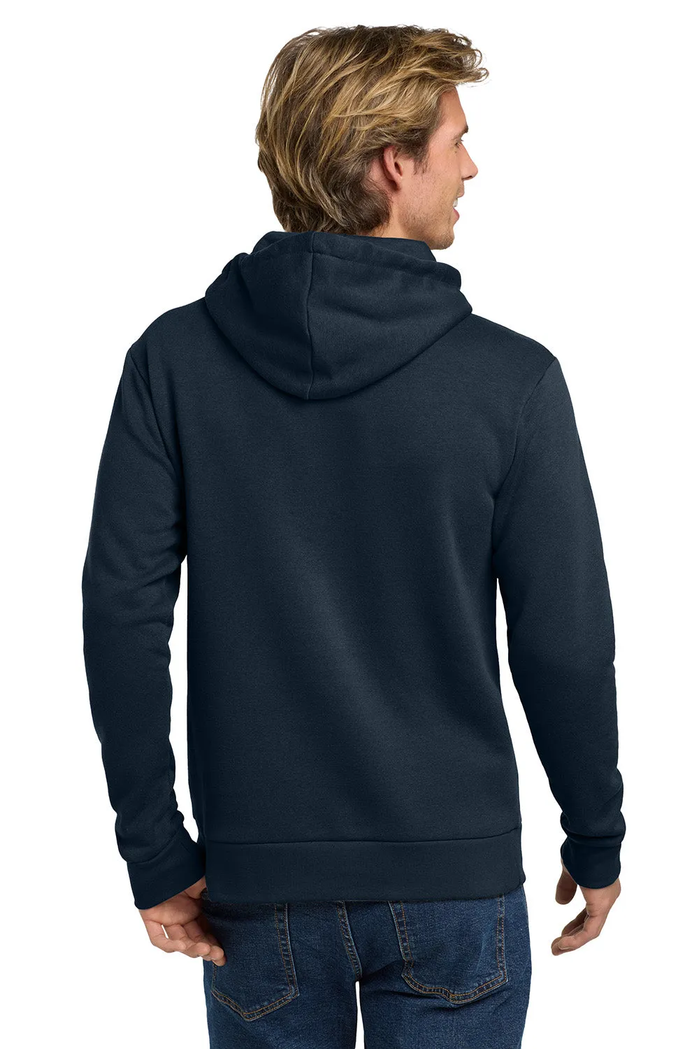 Next Level Mens Fleece Hooded Sweatshirt Hoodie w/ Pouch Pocket - Midnight Navy Blue
