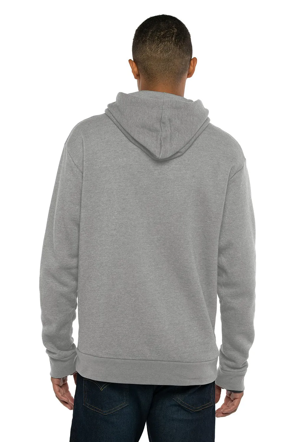 Next Level Mens Malibu Hooded Sweatshirt Hoodie w/ Pouch Pocket - Heather Grey