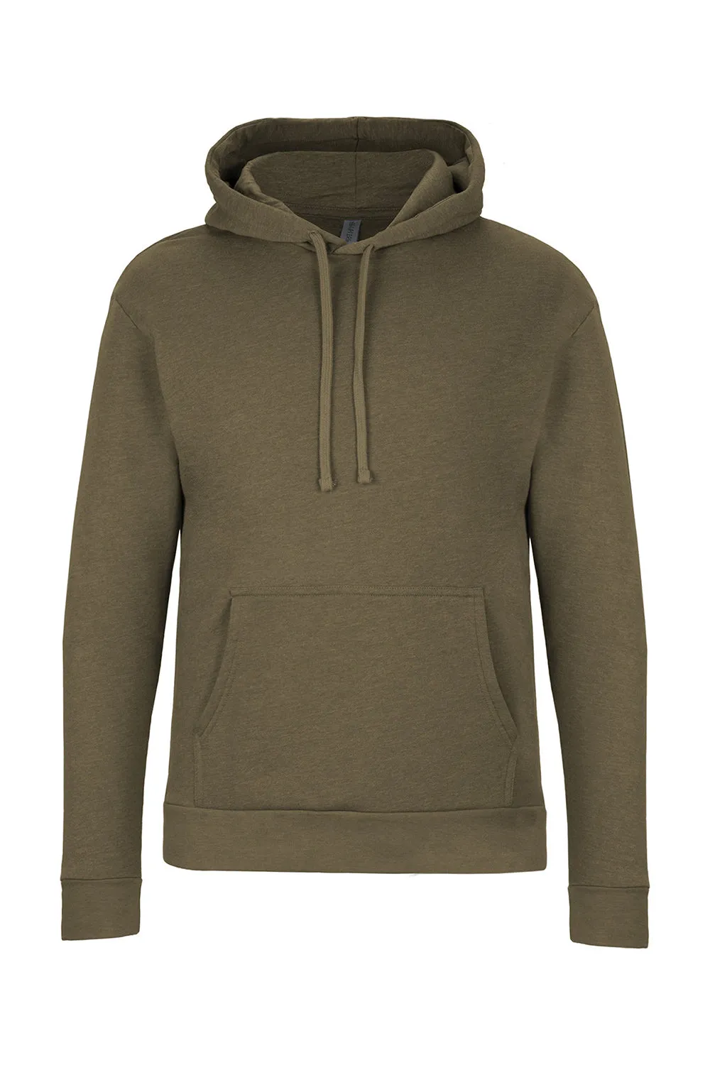 Next Level Mens Malibu Hooded Sweatshirt Hoodie w/ Pouch Pocket - Heather Military Green