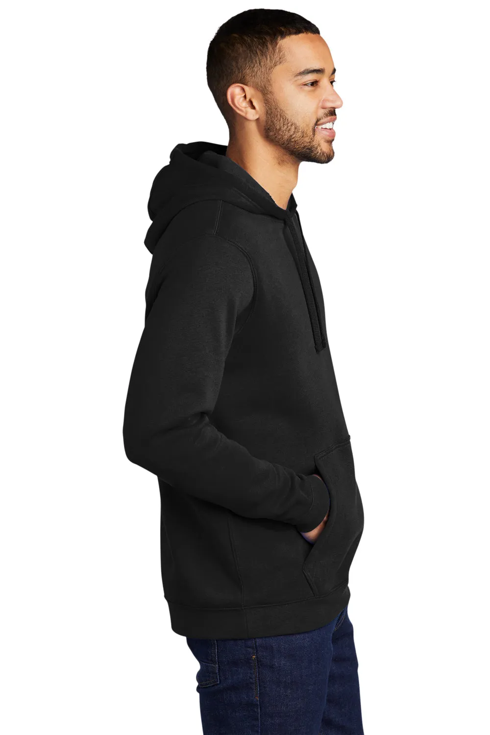 Nike Mens Club Fleece Hooded Sweatshirt Hoodie w/ Pouch Pocket - Black