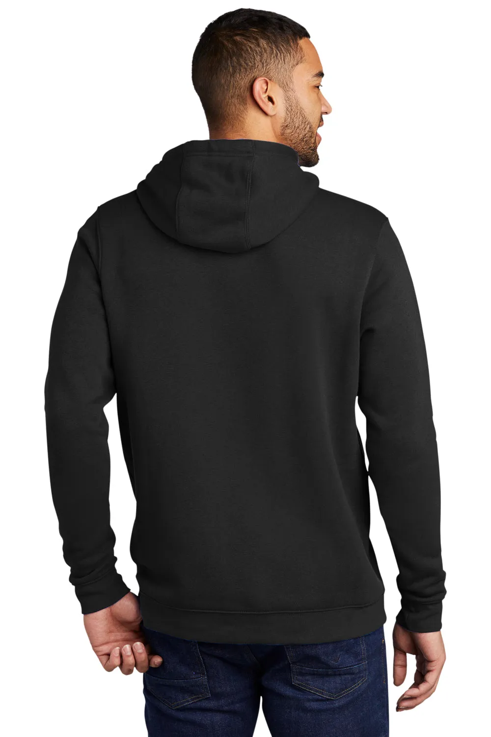 Nike Mens Club Fleece Hooded Sweatshirt Hoodie w/ Pouch Pocket - Black