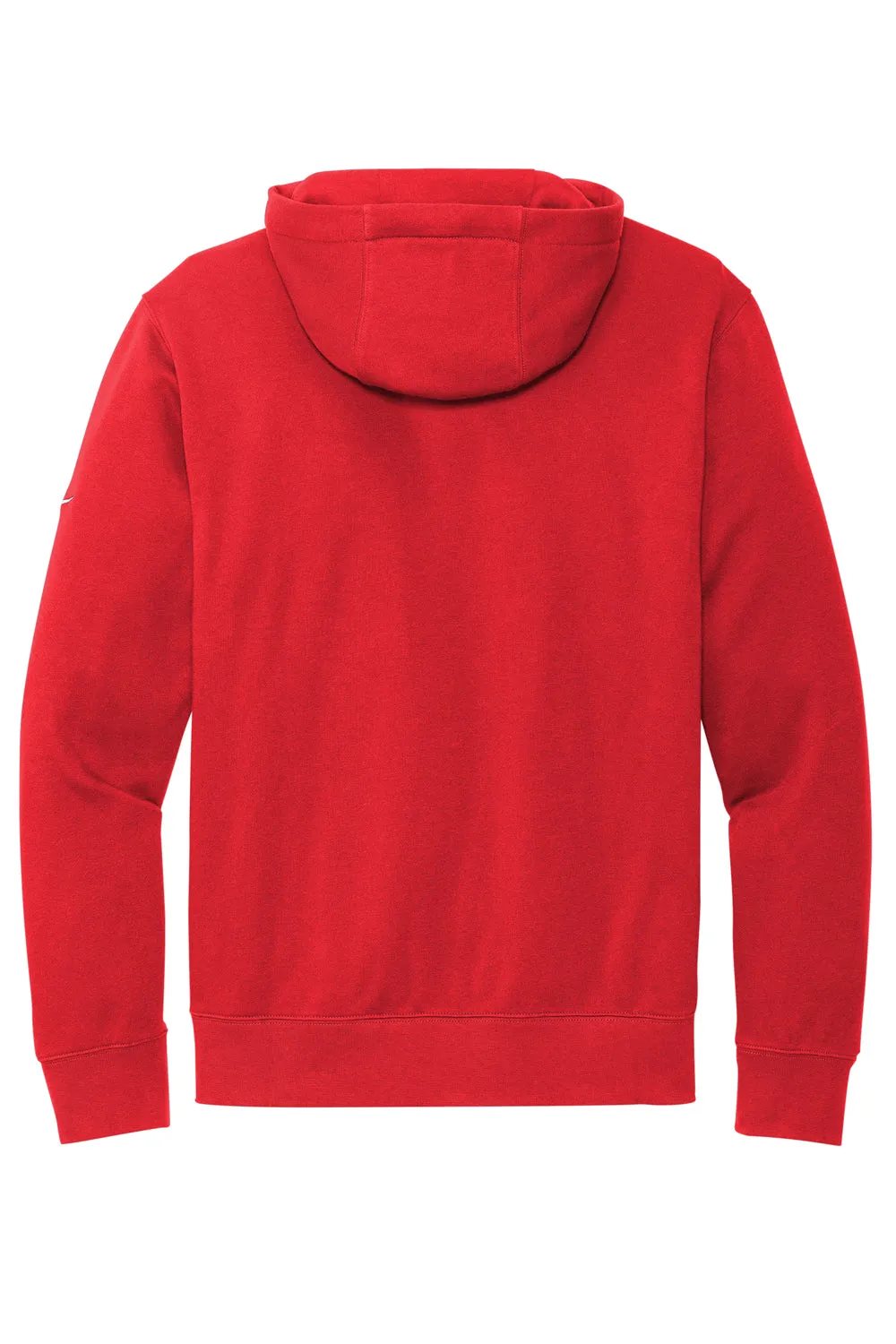 Nike Mens Club Fleece Hooded Sweatshirt Hoodie w/ Pouch Pocket - University Red