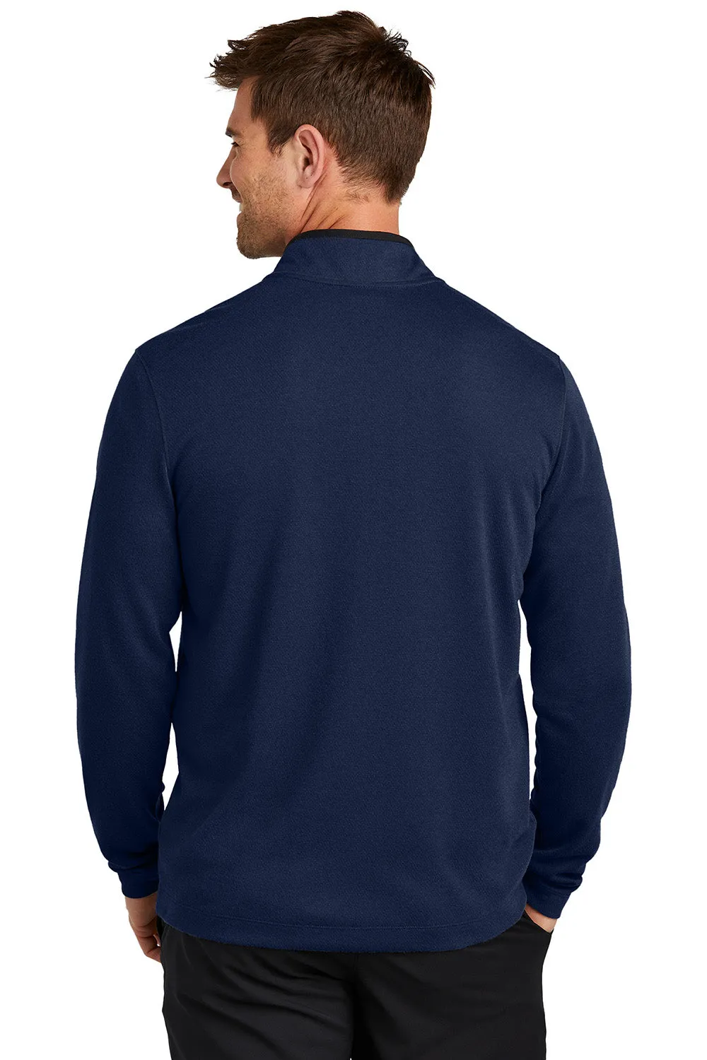 Nike Mens Textured 1/4 Zip Sweatshirt - College Navy Blue