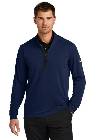 Nike Mens Textured 1/4 Zip Sweatshirt - College Navy Blue