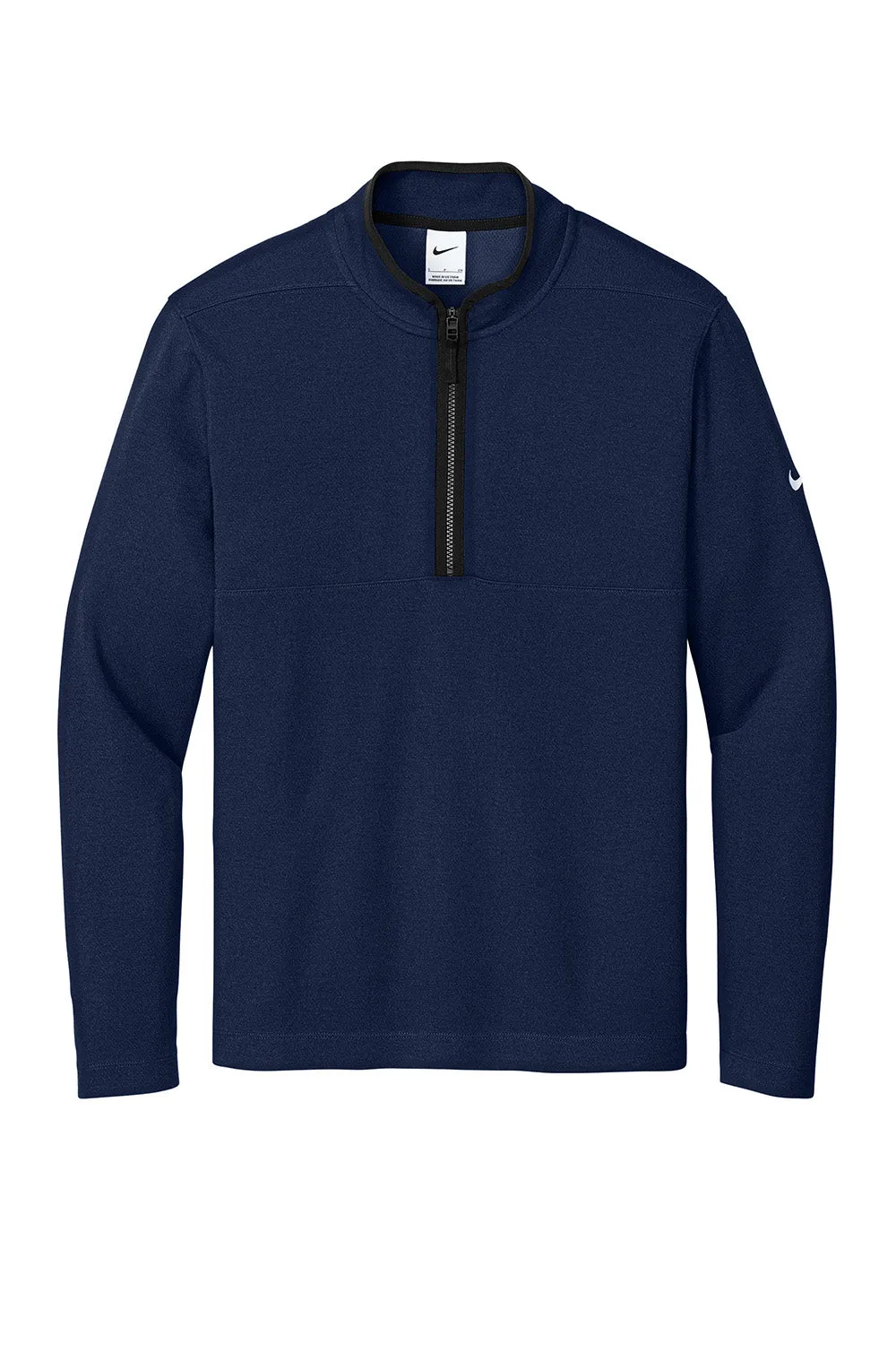 Nike Mens Textured 1/4 Zip Sweatshirt - College Navy Blue