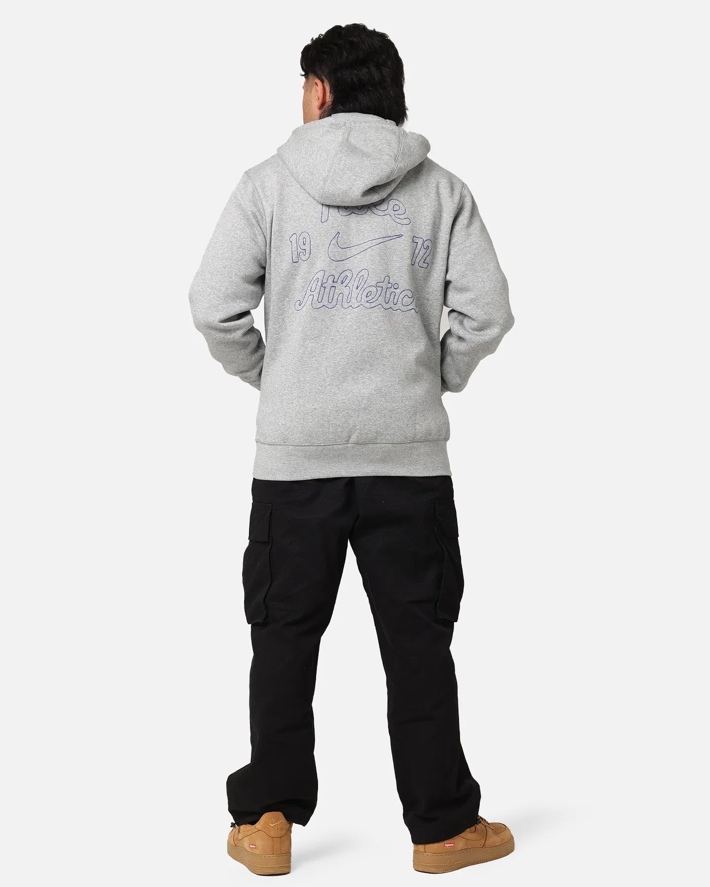 Nike Sportswear Club Essential Full Zip Hoodie Dark Grey Heather
