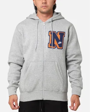Nike Sportswear Club Essential Full Zip Hoodie Dark Grey Heather