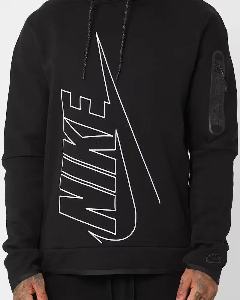 Nike Sportswear Tech Fleece Windrunner FB7921-893 Hoodie Men US L Orange SGN1442