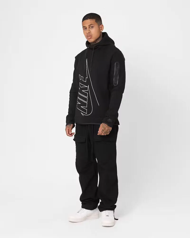 Nike Sportswear Tech Fleece Windrunner FB7921-893 Hoodie Men US L Orange SGN1442