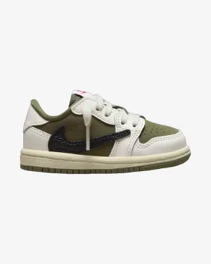 NIKE X TRAVIS SCOTT JORDAN1 RETRO LOW OG SP TODDLER MEDIUM OLIVE