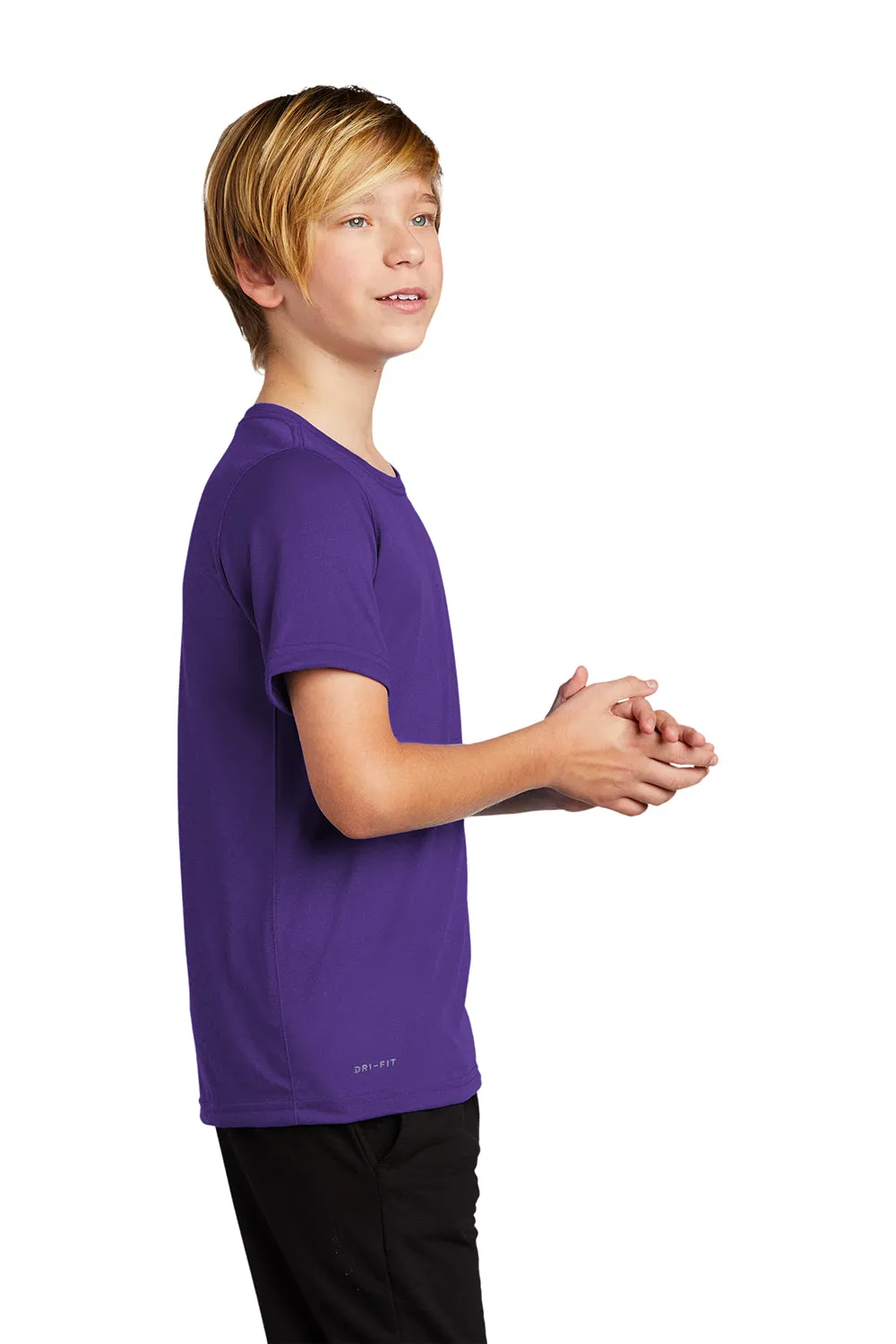 Nike Youth Team rLegend Dri-Fit Moisture Wicking Short Sleeve Crewneck T-Shirt - Court Purple