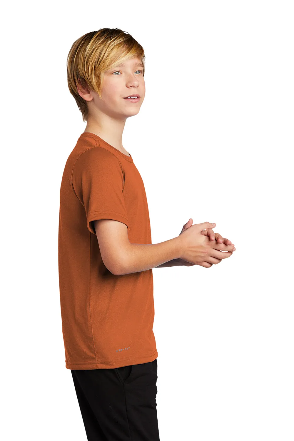 Nike Youth Team rLegend Dri-Fit Moisture Wicking Short Sleeve Crewneck T-Shirt - Desert Orange