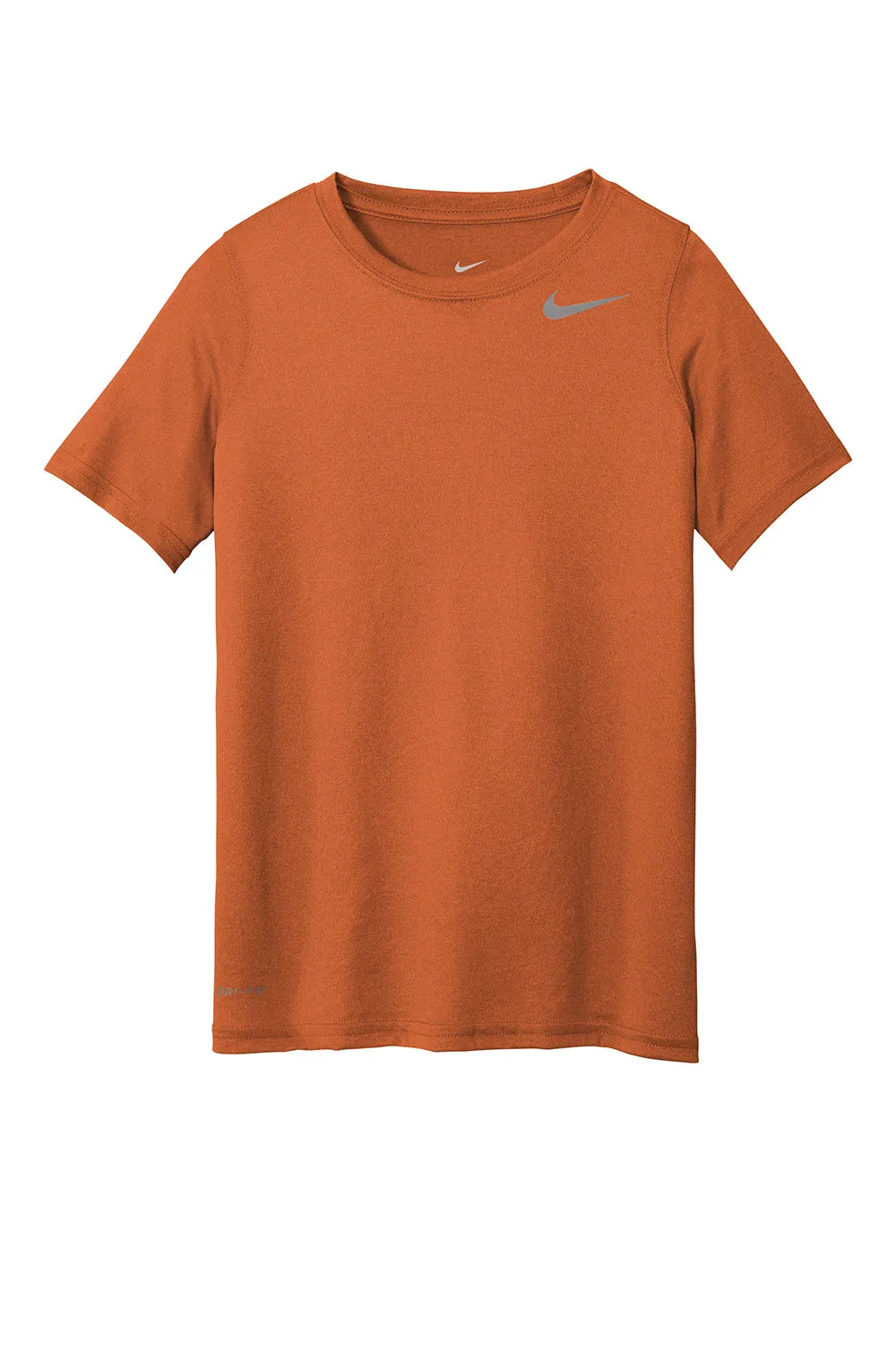Nike Youth Team rLegend Dri-Fit Moisture Wicking Short Sleeve Crewneck T-Shirt - Desert Orange