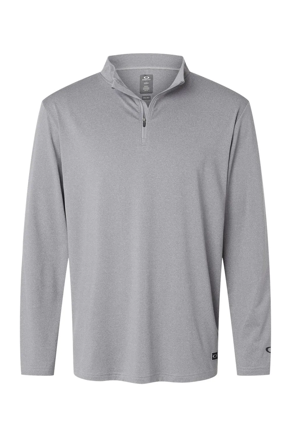 Oakley Mens Team Issue Podium 1/4 Zip Sweatshirt - Heather Granite Grey