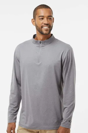 Oakley Mens Team Issue Podium 1/4 Zip Sweatshirt - Heather Granite Grey