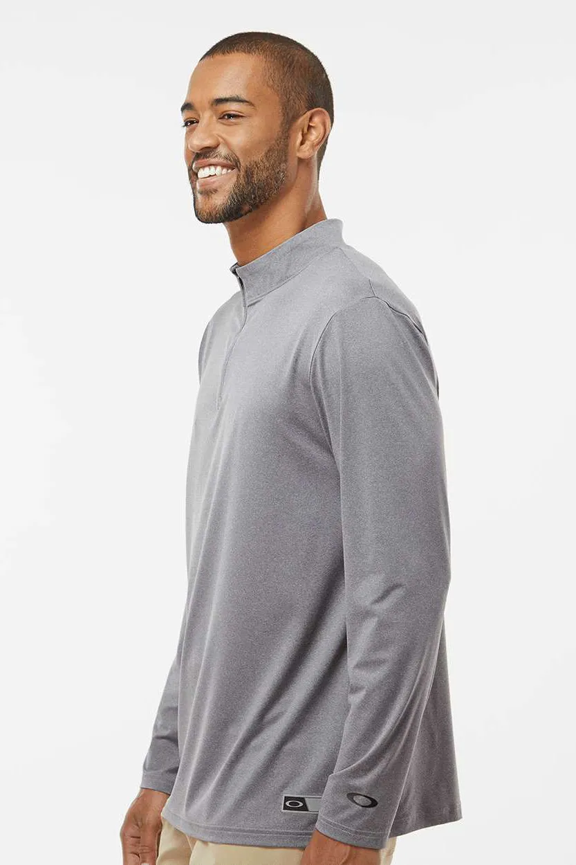 Oakley Mens Team Issue Podium 1/4 Zip Sweatshirt - Heather Granite Grey
