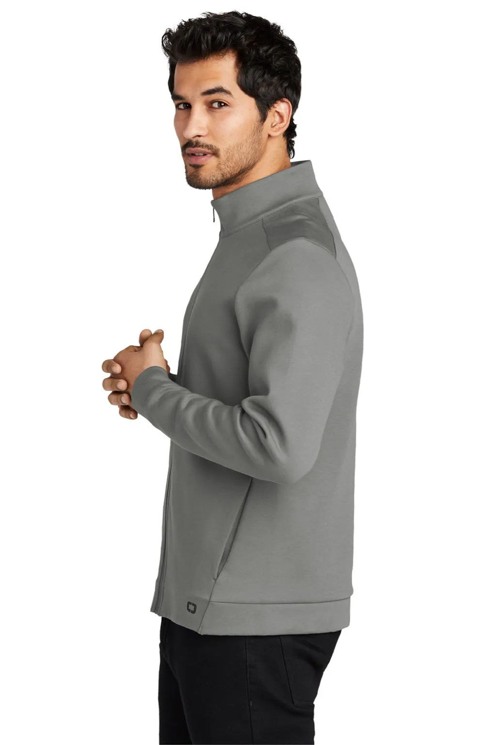 Ogio Mens Bolt Full Zip Sweatshirt w/ Pockets - Turbo Grey