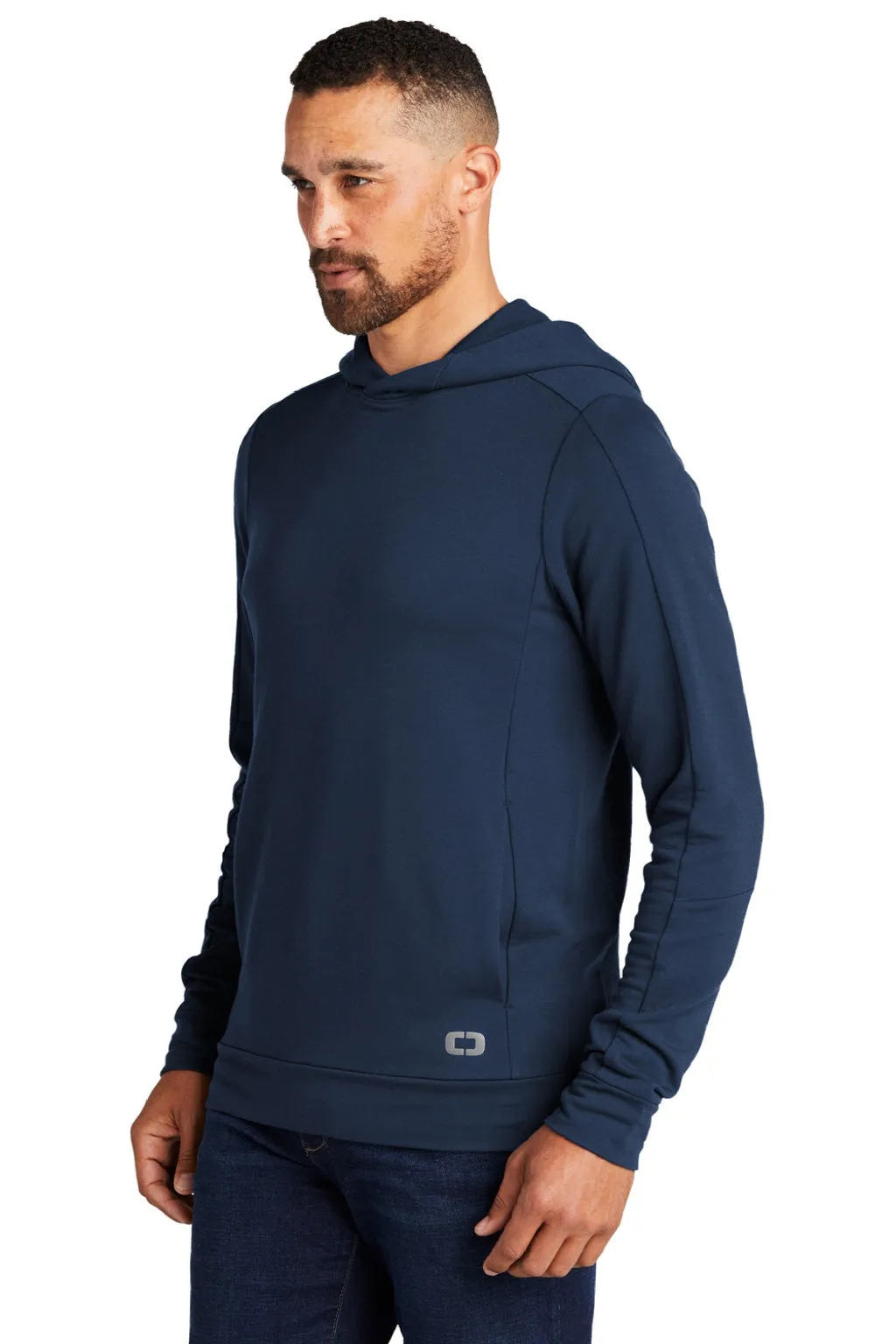 Ogio Mens Luuma Hooded Sweatshirt Hoodie w/ Pockets - River Navy Blue