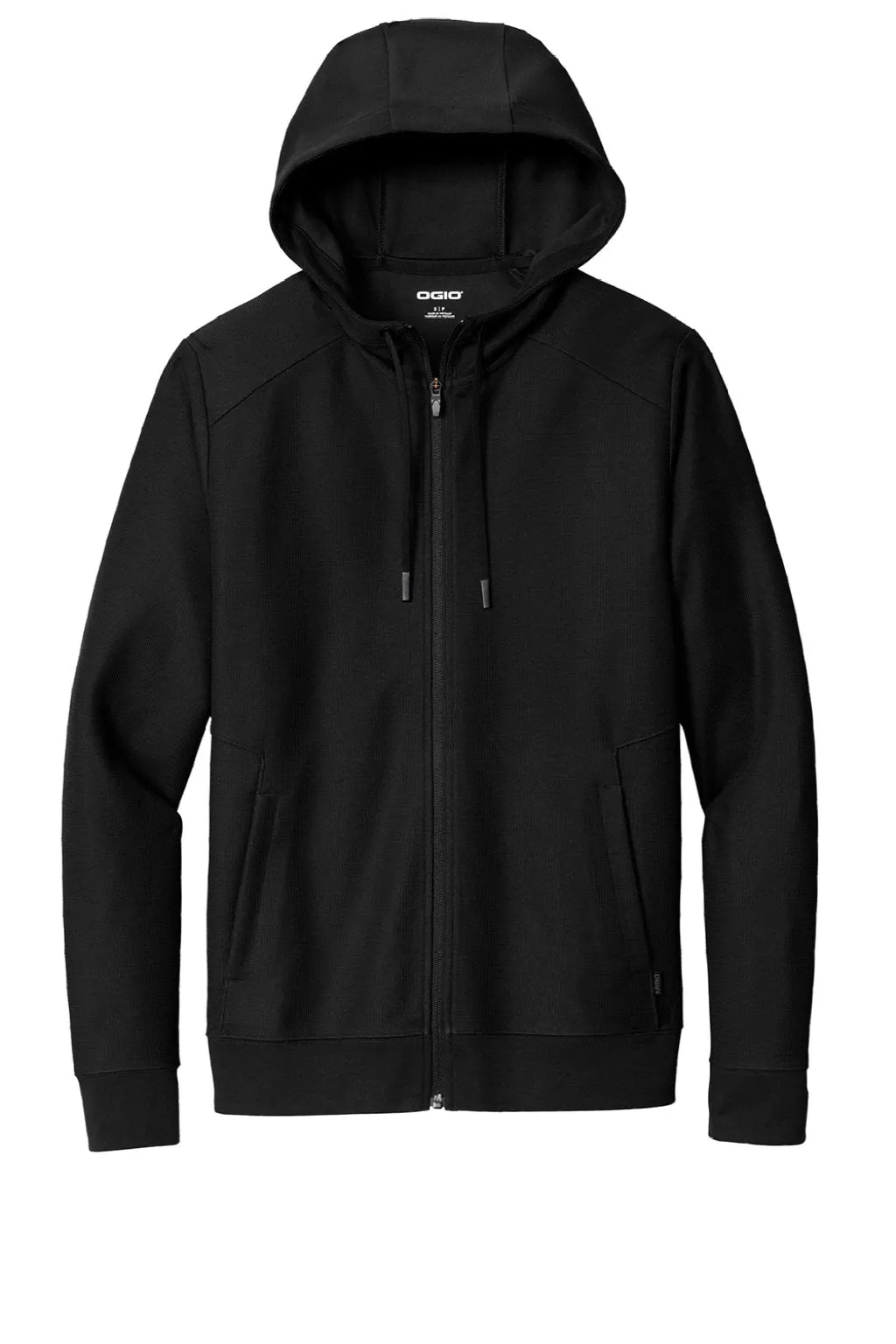 Ogio Mens Revive Full Zip Hooded Sweatshirt Hoodie w/ Pockets - Blacktop