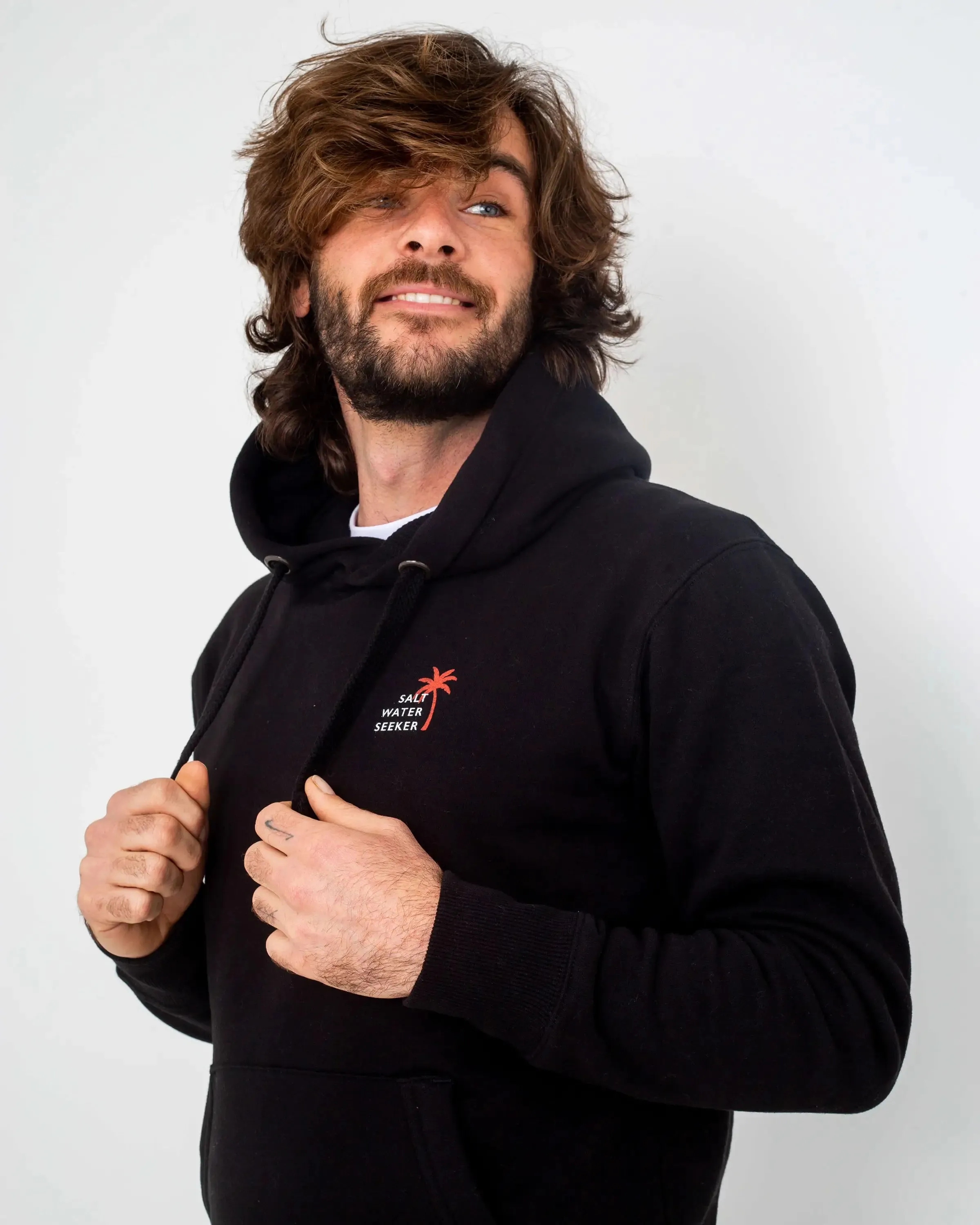 Palm Hoodie in Dusty Black