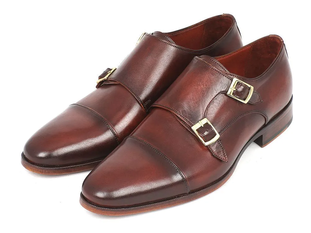Paul Parkman Shoes Paul Parkman Men's Leather Double Monkstraps in Brown