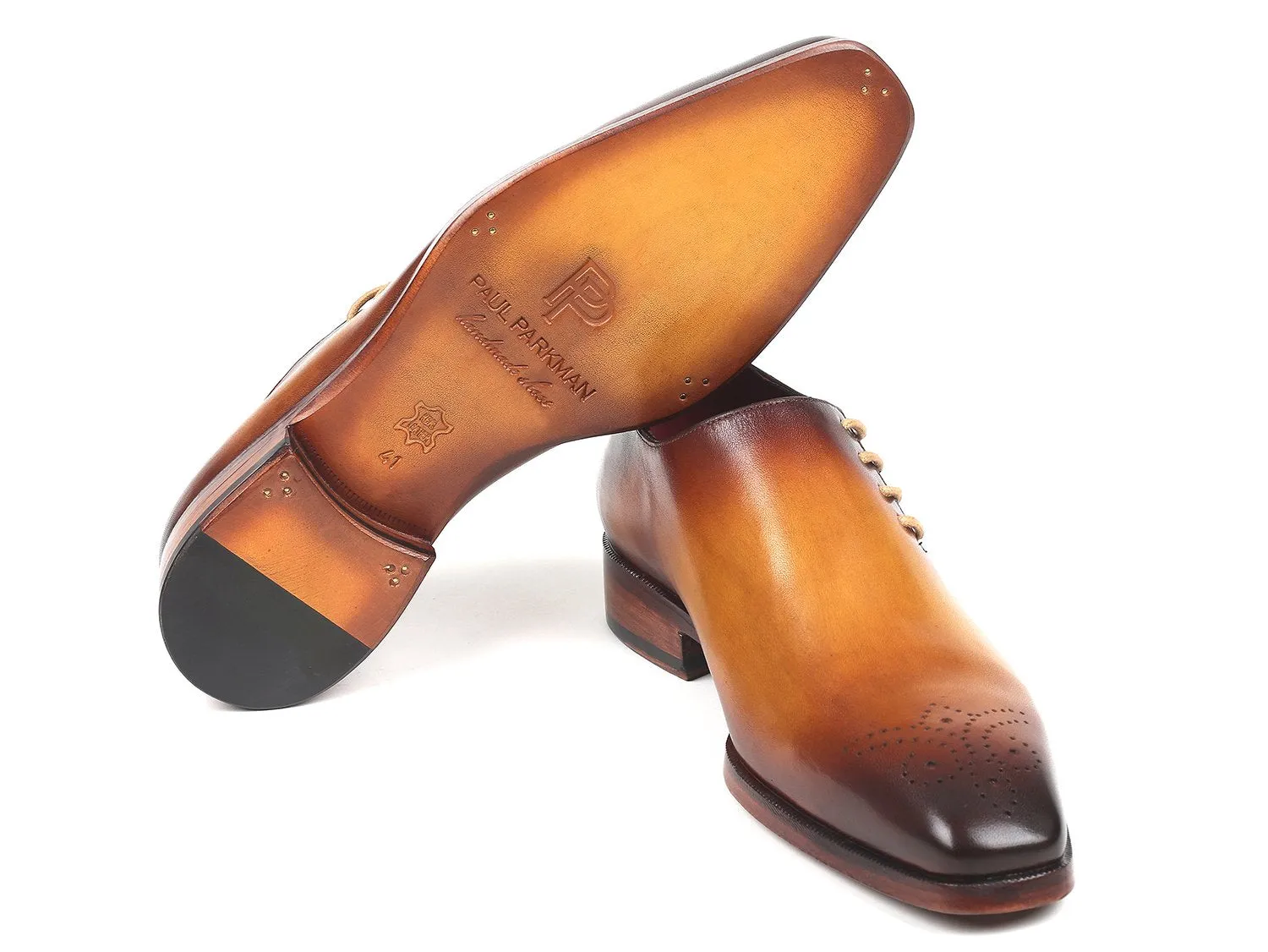 Paul Parkman Shoes Paul Parkman Side Lace Oxfords in Brown & Camel