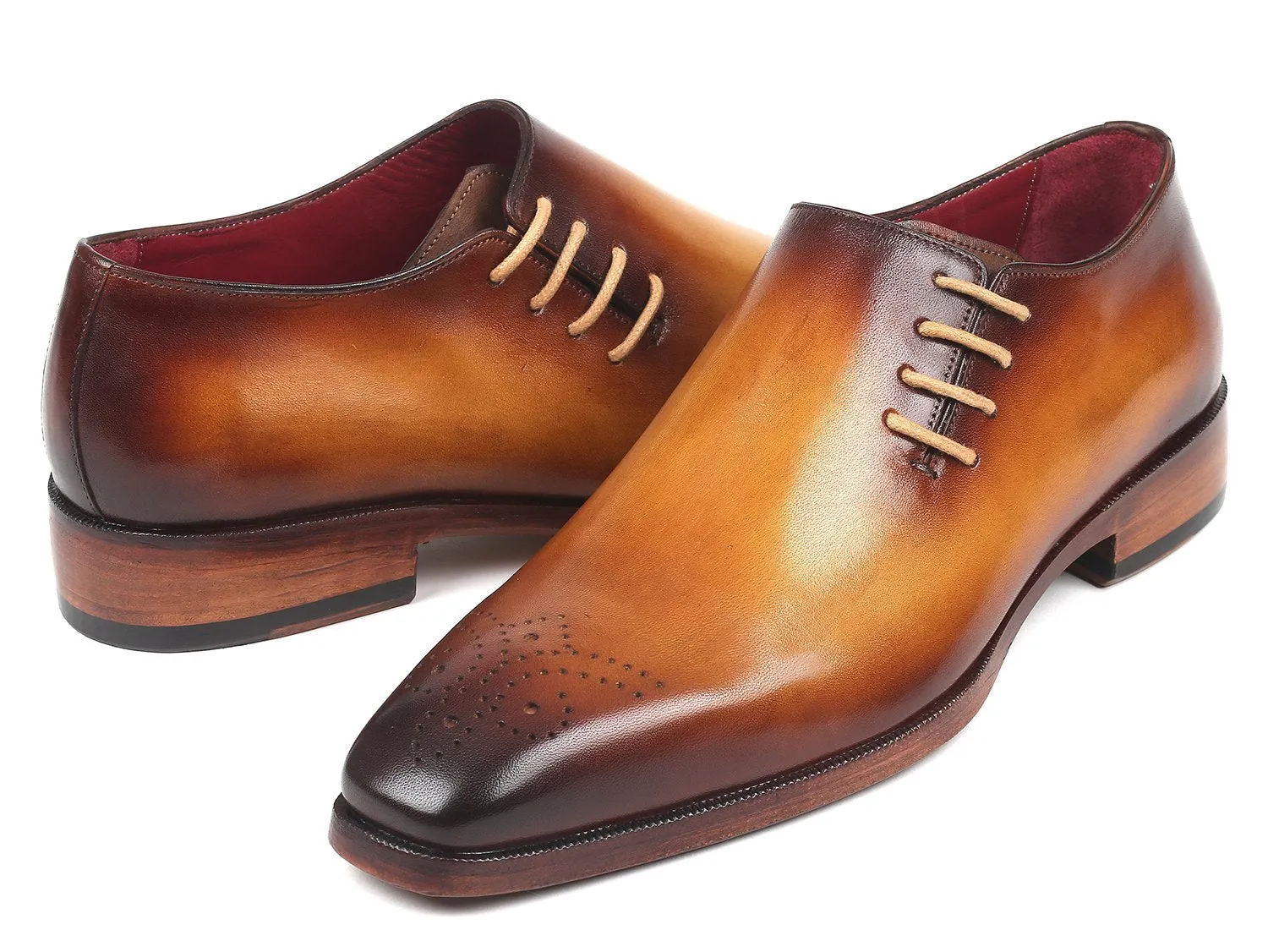 Paul Parkman Shoes Paul Parkman Side Lace Oxfords in Brown & Camel