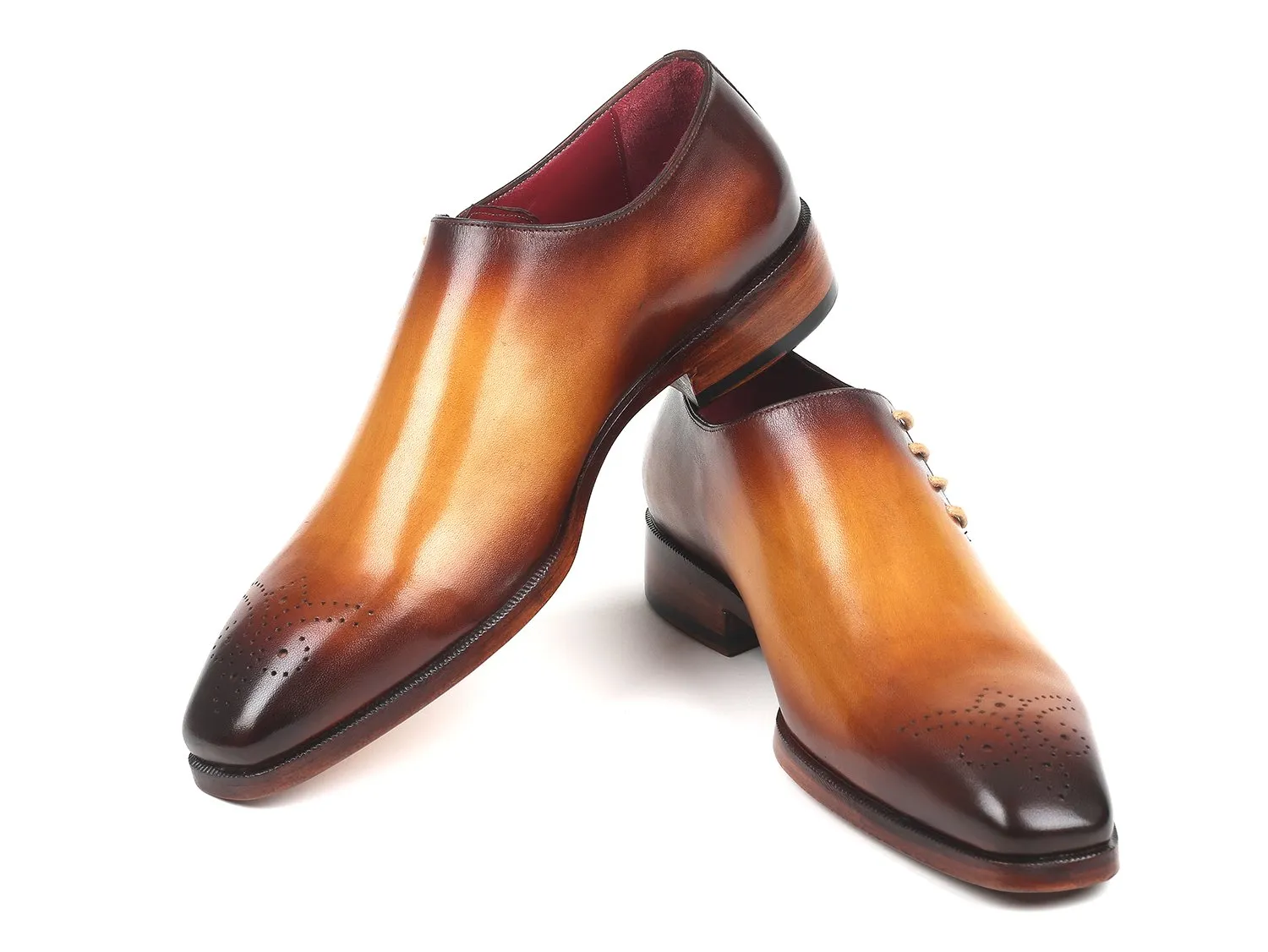 Paul Parkman Shoes Paul Parkman Side Lace Oxfords in Brown & Camel
