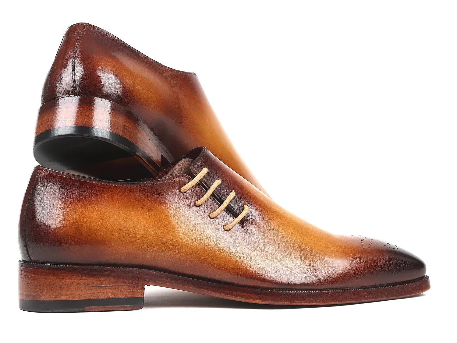 Paul Parkman Shoes Paul Parkman Side Lace Oxfords in Brown & Camel